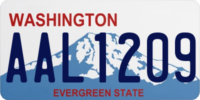 WA license plate AAL1209