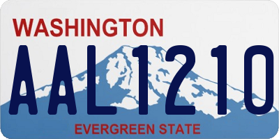 WA license plate AAL1210