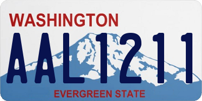 WA license plate AAL1211