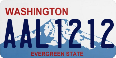 WA license plate AAL1212