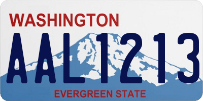 WA license plate AAL1213