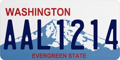 WA license plate AAL1214