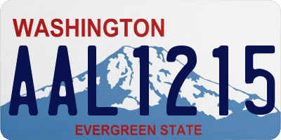 WA license plate AAL1215