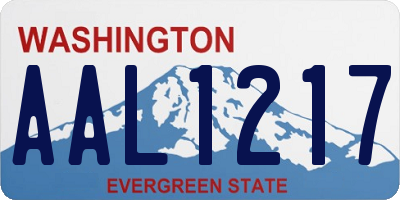 WA license plate AAL1217