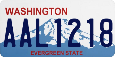 WA license plate AAL1218