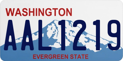 WA license plate AAL1219