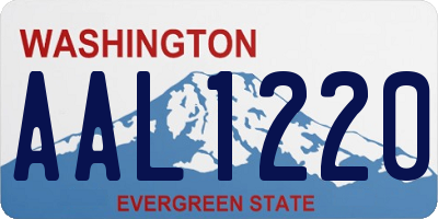 WA license plate AAL1220