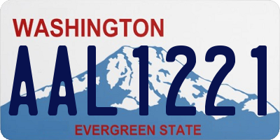 WA license plate AAL1221