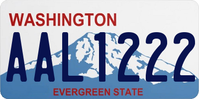 WA license plate AAL1222