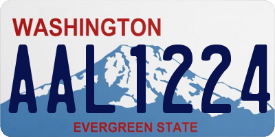 WA license plate AAL1224