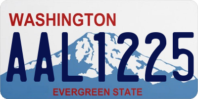 WA license plate AAL1225