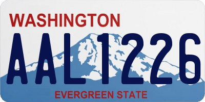 WA license plate AAL1226