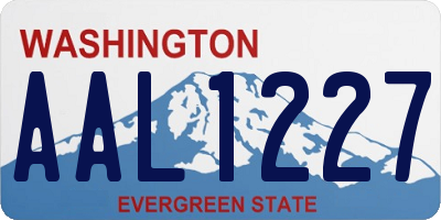 WA license plate AAL1227