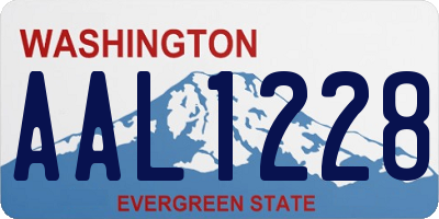 WA license plate AAL1228