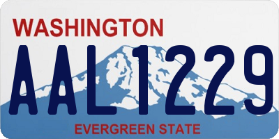 WA license plate AAL1229