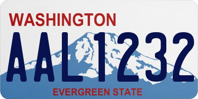 WA license plate AAL1232