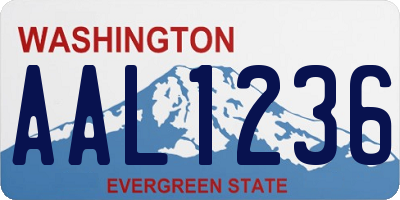WA license plate AAL1236