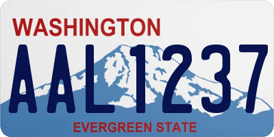 WA license plate AAL1237