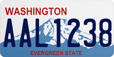 WA license plate AAL1238