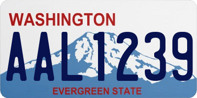 WA license plate AAL1239