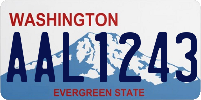 WA license plate AAL1243