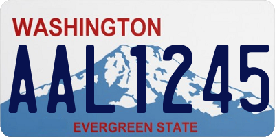 WA license plate AAL1245