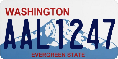 WA license plate AAL1247