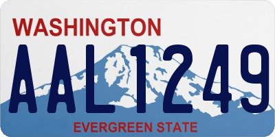 WA license plate AAL1249