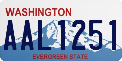 WA license plate AAL1251