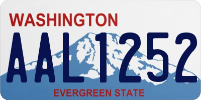 WA license plate AAL1252