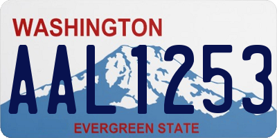 WA license plate AAL1253