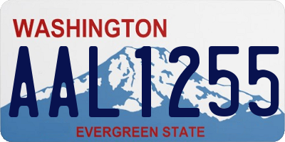 WA license plate AAL1255