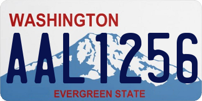 WA license plate AAL1256