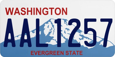 WA license plate AAL1257