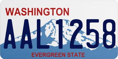 WA license plate AAL1258