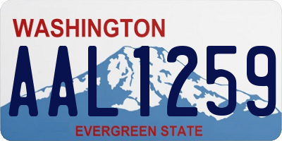 WA license plate AAL1259