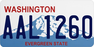 WA license plate AAL1260