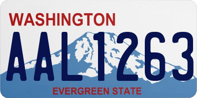 WA license plate AAL1263