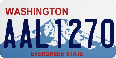 WA license plate AAL1270