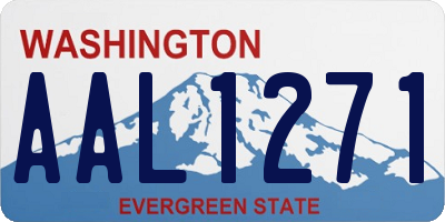 WA license plate AAL1271