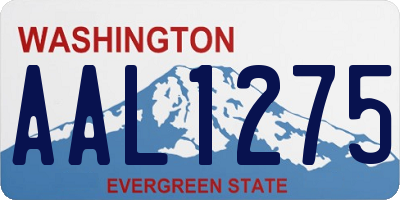 WA license plate AAL1275