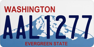 WA license plate AAL1277