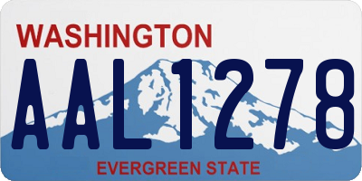 WA license plate AAL1278