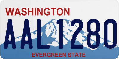WA license plate AAL1280