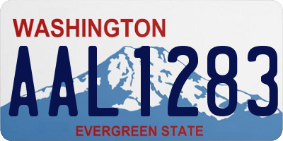 WA license plate AAL1283