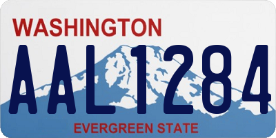 WA license plate AAL1284