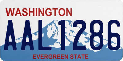 WA license plate AAL1286