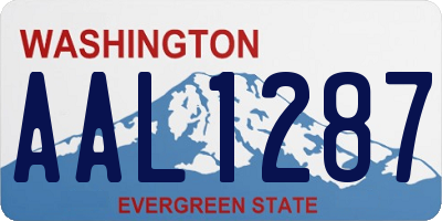 WA license plate AAL1287