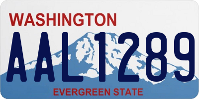 WA license plate AAL1289