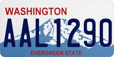 WA license plate AAL1290